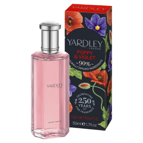 Yardley Poppy & Violet Eau De Toilette Spray 50ml