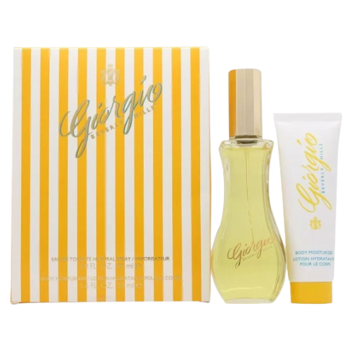 Giorgio Beverly Hills Yellow Gift Set Eau De Toilette Spray 90ml + Body Lotion 50ml